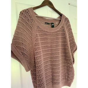 Open weave oversized sweater
